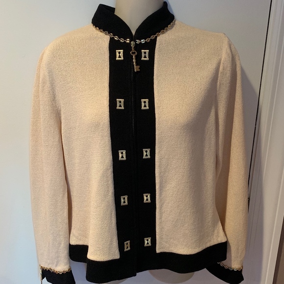 St. John Collection skeleton key sweater/jacket